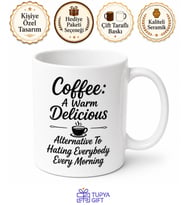 Coffee Hating Everybody Temalı Kahve Severlere Özel Espirili Baskılı Kupa Bardak Hediye