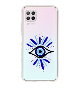 Huawei P40 Lite Uyumlu Nazar Göz Desenli Şeffaf Telefon Kılıfı