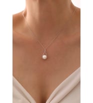 Gümüş İnci Kolye 925 Ayar Gümüş Kolye