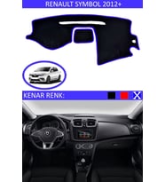 Renault Symbol 2012+ Için Uygun Torpido Koruma Halısı Siyah Kenar Renk Mavi