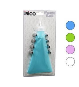 11PCS PASTA SETİ - RENKLİ   1-KREMA TORBASI - 9-METAL SIKMA UÇLARI - 1-UÇ TUTUCU ADAPTÖR (4767)
