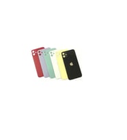 Uyumlu İphone 11 Arka Kapak Lazer Kesim ( Pil Kapağı )  Cam -Beyaz