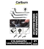 Garantili İstavroz Çelik 1.Kalite Nikelajlı 21mm Numara Bijon Sökme Anahtarı Tek Kol Pipo