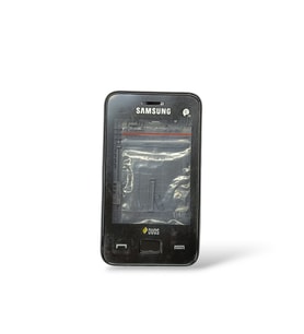 Samsung S5220 Kasa Samsung S5222 Star 3Uyumlu Siyah Renk Orta Kasa Ön Arka Kapak Tuş Takımı