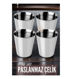 TransForMacion Çelik Bardak Seti 4 Adet Fazio Giacinto Design 719313