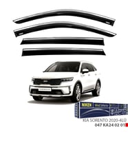 Niken Kia Sorento 2020- Kromlu Cam Rüzgarlığı 4 LÜ (Siyah)
