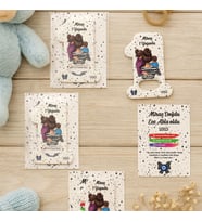 Anne Bebek Temalı Kartlı 1 Yaş Açacak Magnet