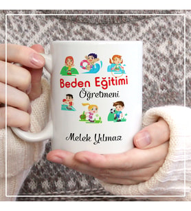 Beden Eğitimi Öğretmeni Kupa Bardak Fotoğraf Baskılı