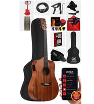 Maxword Luxury HCR-560NT-EQ Half Cutaway Elektro Akustik Gitar Seti