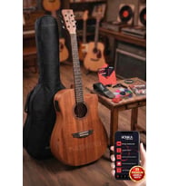 Maxword Luxury HCR-560NT-EQ Half Cutaway Elektro Akustik Gitar Seti