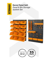35 Parça Duvar Panel Seti, Modern ve Şık Tasarım, 410x21x585 mm