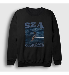 Presmono Unisex Siyah Good Days Müzik Sza Sweatshirt 475188tt