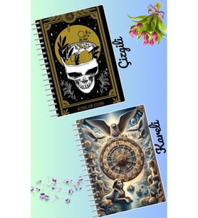 Tarot defter seti 2 adet A4 boyutu 21*30 çizgili + kareli 60 syf