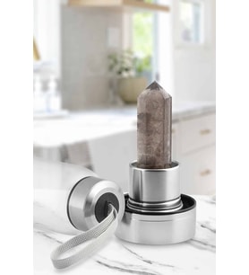 Dumanlı Kuvars 500 Ml Cam Matara Su Şişesi Kılıflı