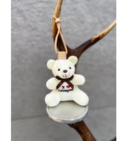 Vanilyalı Oto Kokusu, Araç Kokusu, Premium Özel Kalıcılık, I Love You Peluş Ayıcıklı, Hediyelik Kalıcı Koku (Krem)