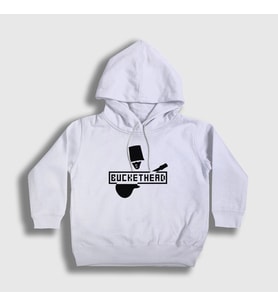 Presmono Unisex Çocuk Beyaz Logo Buckethead Kapüşonlu Sweatshirt 456507tt (Beyaz)