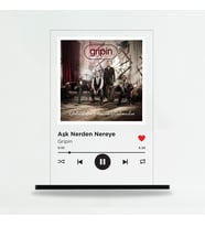 Spotify Siyah Pleksi Ayak - Aşk Nerden Nereye / Gripin (Çok Renkli)
