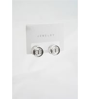 Kadın Altın Kaplama Zirkon Elips Model Minimal Küpe