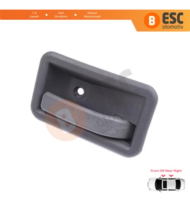 Renault 19 Phase 2 1992-2000 Clio MK1 1990-1999 İçin Ön veya Arka Sağ Kapı İç Açma Kolu Gri