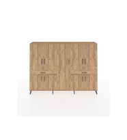 Arges Dolap 12 Raflı 2 Çekmeceli 8 Kapaklı 220x30x163 Çam-Çam