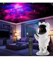 CASTU MSZ-003 Astronot Gece Lambası Astronot Projektör Gece Lambası Uzaktan Kumandalı Çok Renkli Nebula Gece Lambası Yıldızlı Gece Lambası Zamanlayıcılı Gece Projektörü