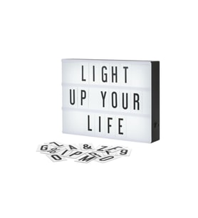 A4 LED Işık Mesaj Panosu, 96 Harfli, Işıklı Dekoratif Panel (Krem)