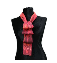 e38 EL İŞÇİLİĞİ KADIN RENKLİ EBRU FULAR 167*33 cm - F0027