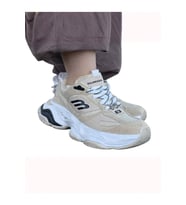Urban Motion Siyah Beyaz Kalın Taban Bej Rengi Sneaker