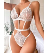 Amora Secret Lastik Detaylı Beyaz Fantezi Body
