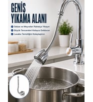 Esnek Spiral Musluk Uzatma Fıskiyesi Su Tasarruflu Ayarlanabilir Musluk Başlığı