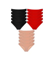 15 adet Süper Eko Set Likralı Kadın Slip Külot