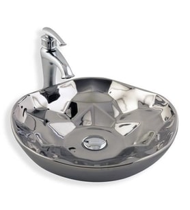 LENA TEZGAH ÜSTÜ ÇANAK LAVABO E-5006G GÜMÜŞ