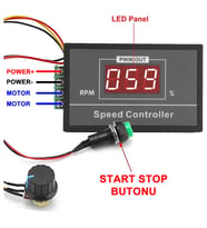 30A 60V DC Motor Hız Kontrol Devresi Panel Tip Potansiyometre