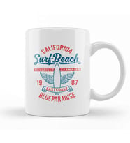California Surf Beach Kupa Bardak Porselen
