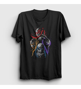 Presmono Unisex Siyah Poster V2 Teenage Mutant Ninja Turtles T-Shirt 326200tt