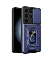Samsung Galaxy S24 Ultra Kılıf Pars Lens Yüzüklü Silikon - Lacivert