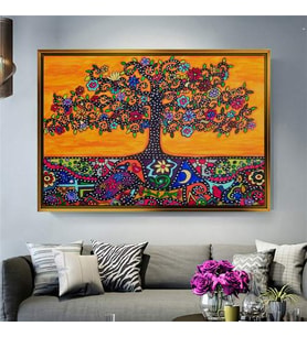 Altın Çerçeveli dekoratif tablo l555 (Gold)