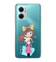 Redmi Note 11e Uyumlu Kamera korumalı Kapak Vespagirl Tasarımlı  Şeffaf Kılıf