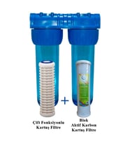 Tortu Tat ve Koku Önleyici Su Arıtma Cihazı Filtre (Siyah - Beyaz)