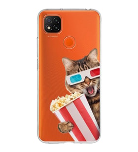 PrintiFy Xiaomi Redmi 10A ile Uyumlu 1mm Slim Fit Kedi 1 050b Baskılı Şeffaf  Kılıf