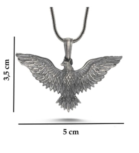 925 Ayar Kartal Figürlü Kolye
