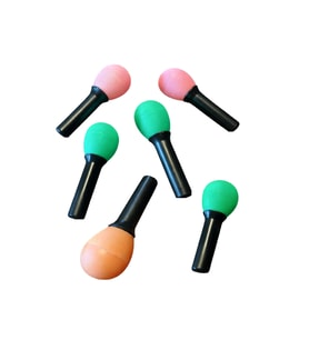 Karin EGG042/3ÇİFT Saplı Yumurta Marakas (3 Çift/6 Adet) Ritim ve Perküsyon Grubu, Ergonomik Tutuş, Renkli Tasarım