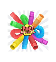 Pop Tubes Pop Tube Popit 6 Ayrı Renk Esnek Tüp Boru Stres Giderici Oyuncak Kalın Malzeme