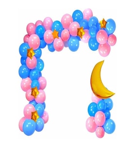 Zincir Balon Seti Pembe-mavi (Çok Renkli)
