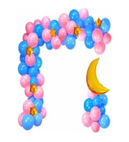 Zincir Balon Seti Pembe-mavi (Çok Renkli)