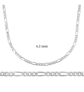 FİGARO ZİNCİR 4.20 mm 925 AYAR GÜMÜŞ KOLYE