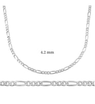 FİGARO ZİNCİR 4.20 mm 925 AYAR GÜMÜŞ KOLYE