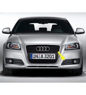 Audi A3 2009-2012 Ön Tampon Sol Sis Farı Kapağı 8P0807681F
