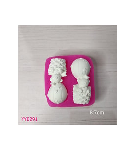 YY0291 Uçan Balonda Ayıcıklar Silikon Kalıp