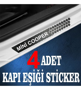 Mini cooper özel Oto Kapı eşikleri Sticker Karbon 4 Adet